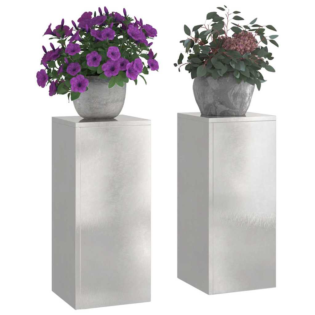 Stojany na rostliny 2 pcs Stříbrná 24 x 24 x 55 cm