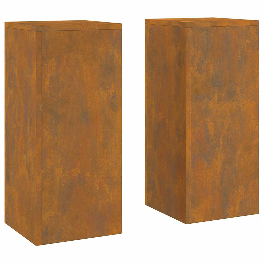 Stojany na rostliny 2 pcs Rezavá 24 x 24 x 55 cm