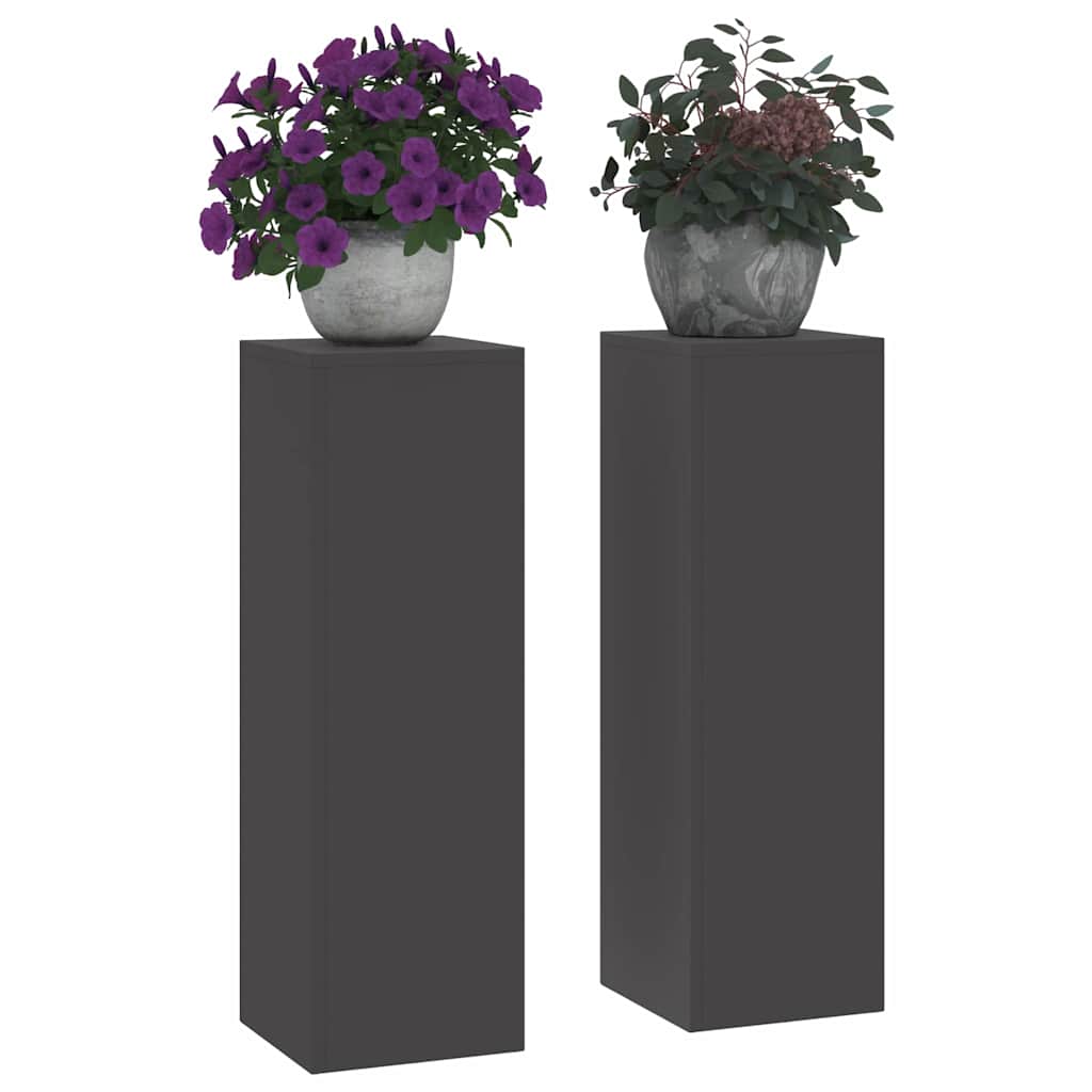 Stojany na rostliny 2 pcs Černá 24 x 24 x 75 cm Ocel