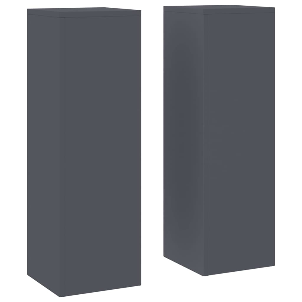 Stojany na rostliny 2 pcs Antracit 24 x 24 x 75 cm Ocel