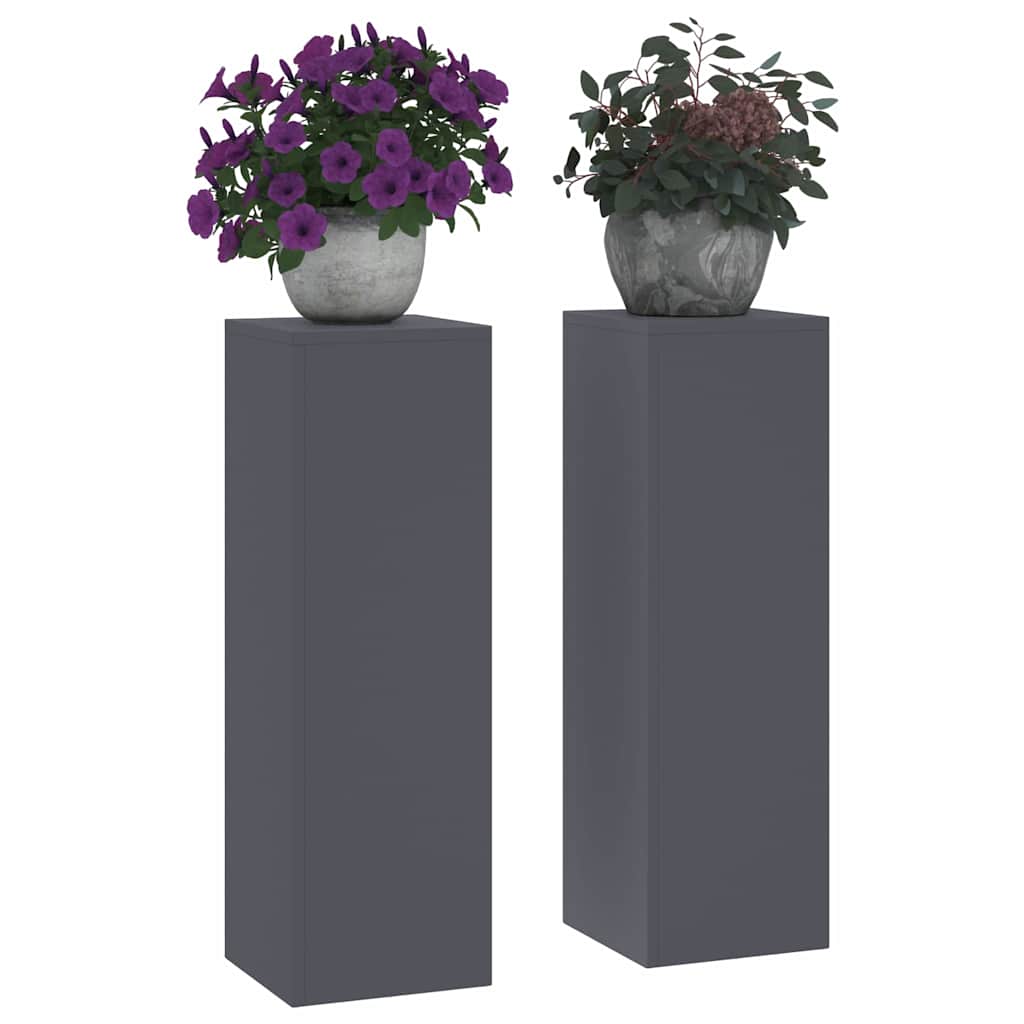 Stojany na rostliny 2 pcs Antracit 24 x 24 x 75 cm Ocel