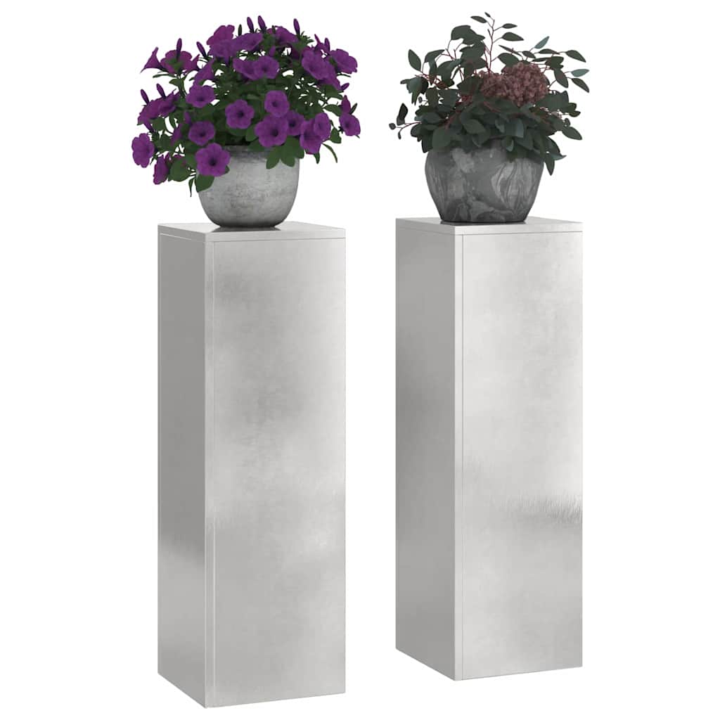 Stojany na rostliny 2 pcs Stříbrná 24 x 24 x 75 cm