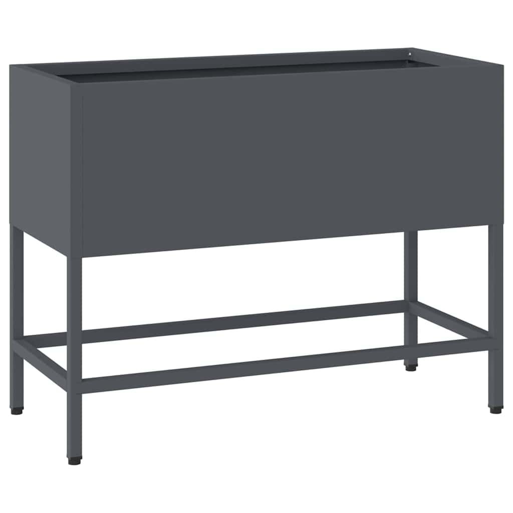 Vyvýšený zahradní květináč Antracit 60 x 26 x 45 cm Ocel