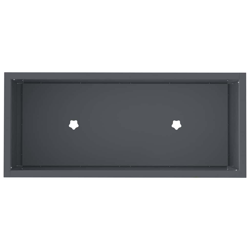 Vyvýšený zahradní květináč Antracit 60 x 26 x 45 cm Ocel