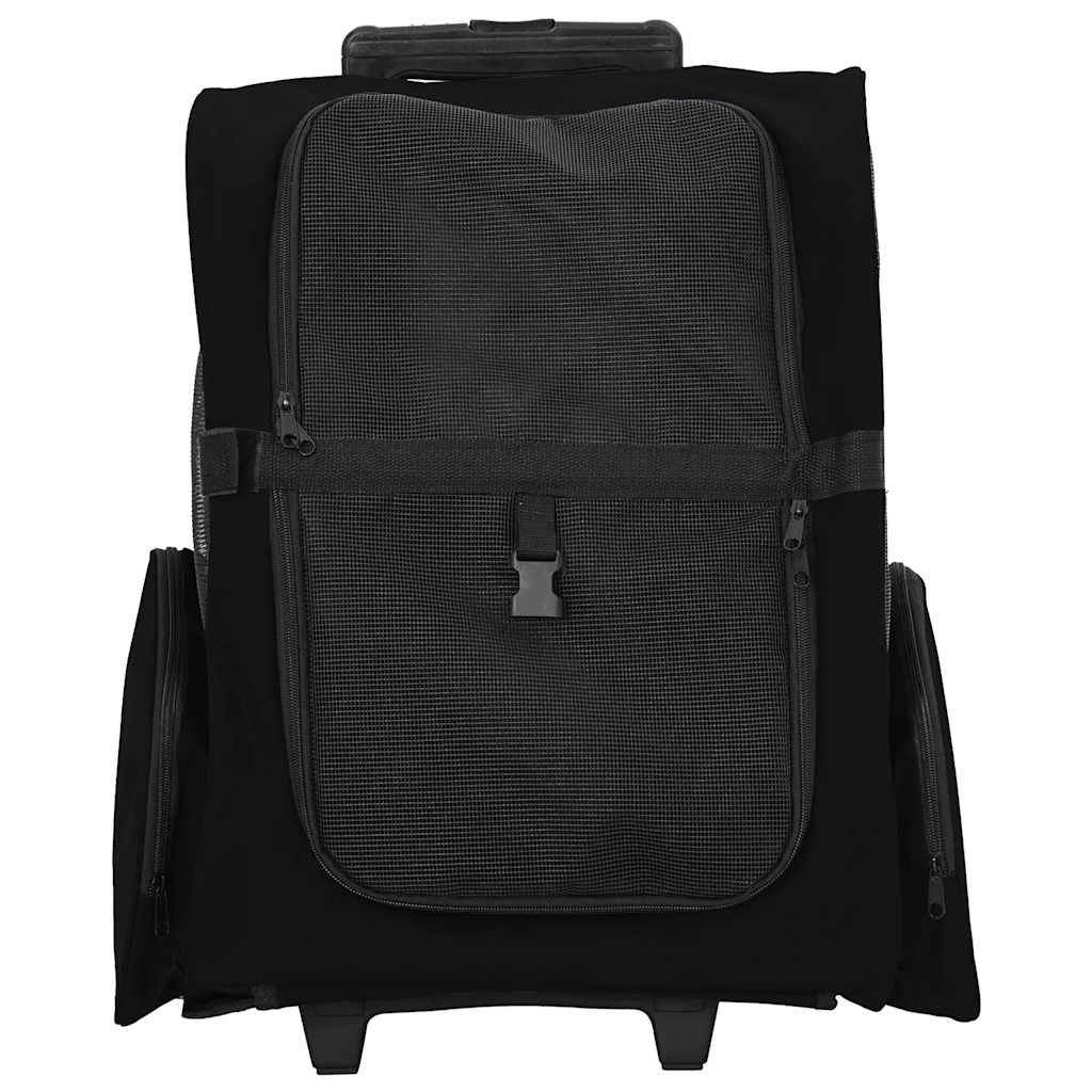Vozík pro domácí mazlíčky 3 v 1 Design Černý 48 x 32 x (57-106) cm Oxfordská látka