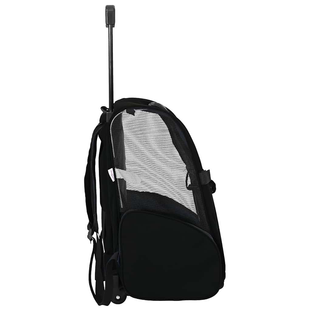 Vozík pro domácí mazlíčky 3 v 1 Design Černý 48 x 32 x (57-106) cm Oxfordská látka