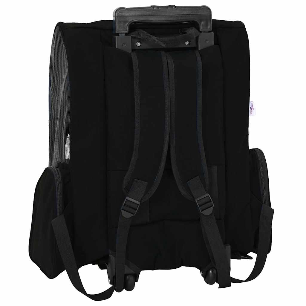 Vozík pro domácí mazlíčky 3 v 1 Design Černý 48 x 32 x (57-106) cm Oxfordská látka