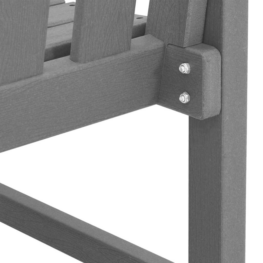 Zahradní lavice s polštářem Světle šedá 120 x 59 x 88cm HDPE