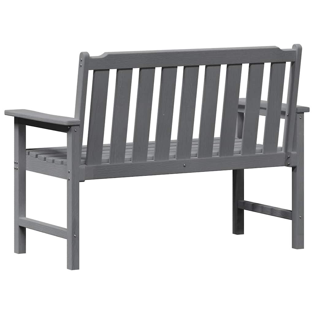 Zahradní lavice s polštářem Světle šedá 120 x 59 x 88cm HDPE