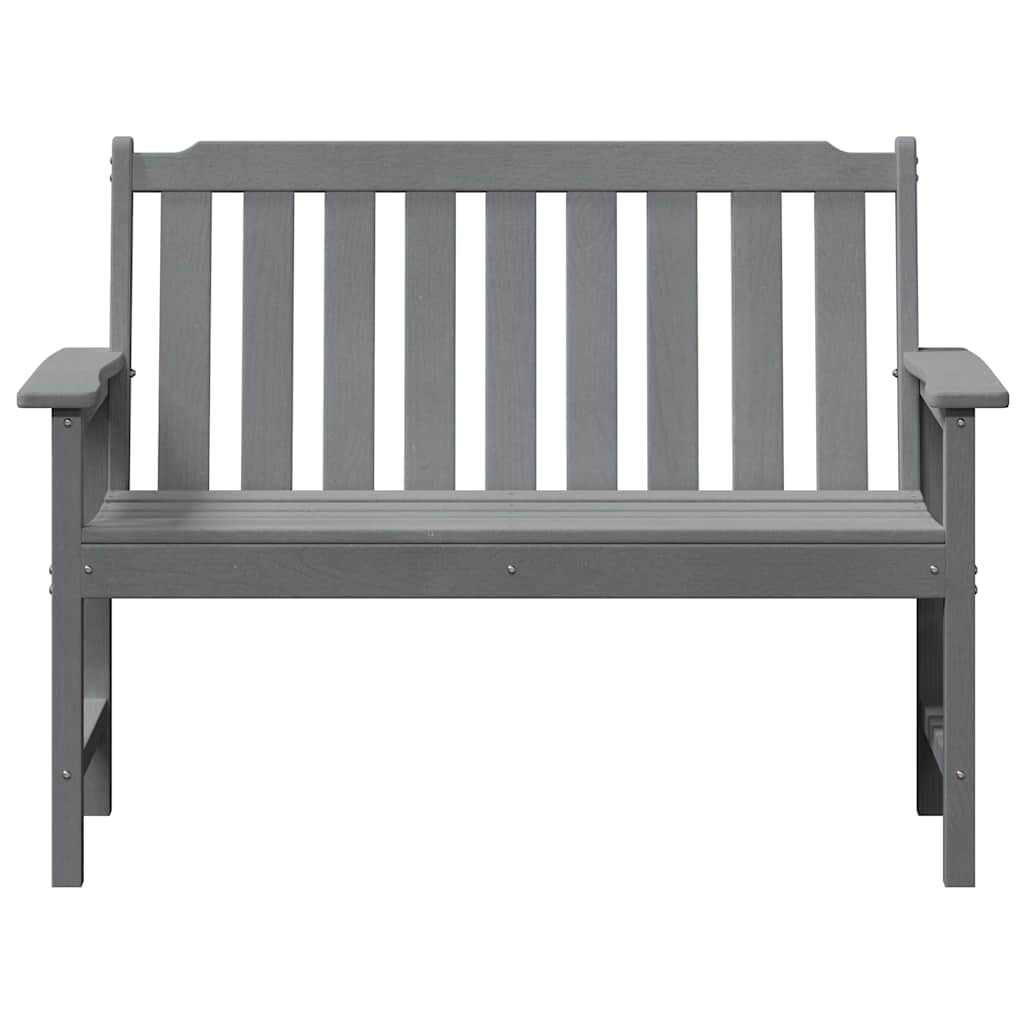 Zahradní lavice s polštářem Světle šedá 120 x 59 x 88cm HDPE