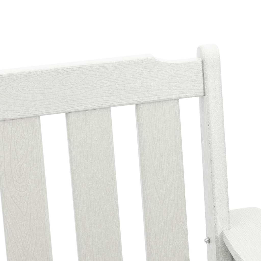 Zahradní jídelní židle 2 pcs Bílá 65.5 x 59 x 88cm HDPE