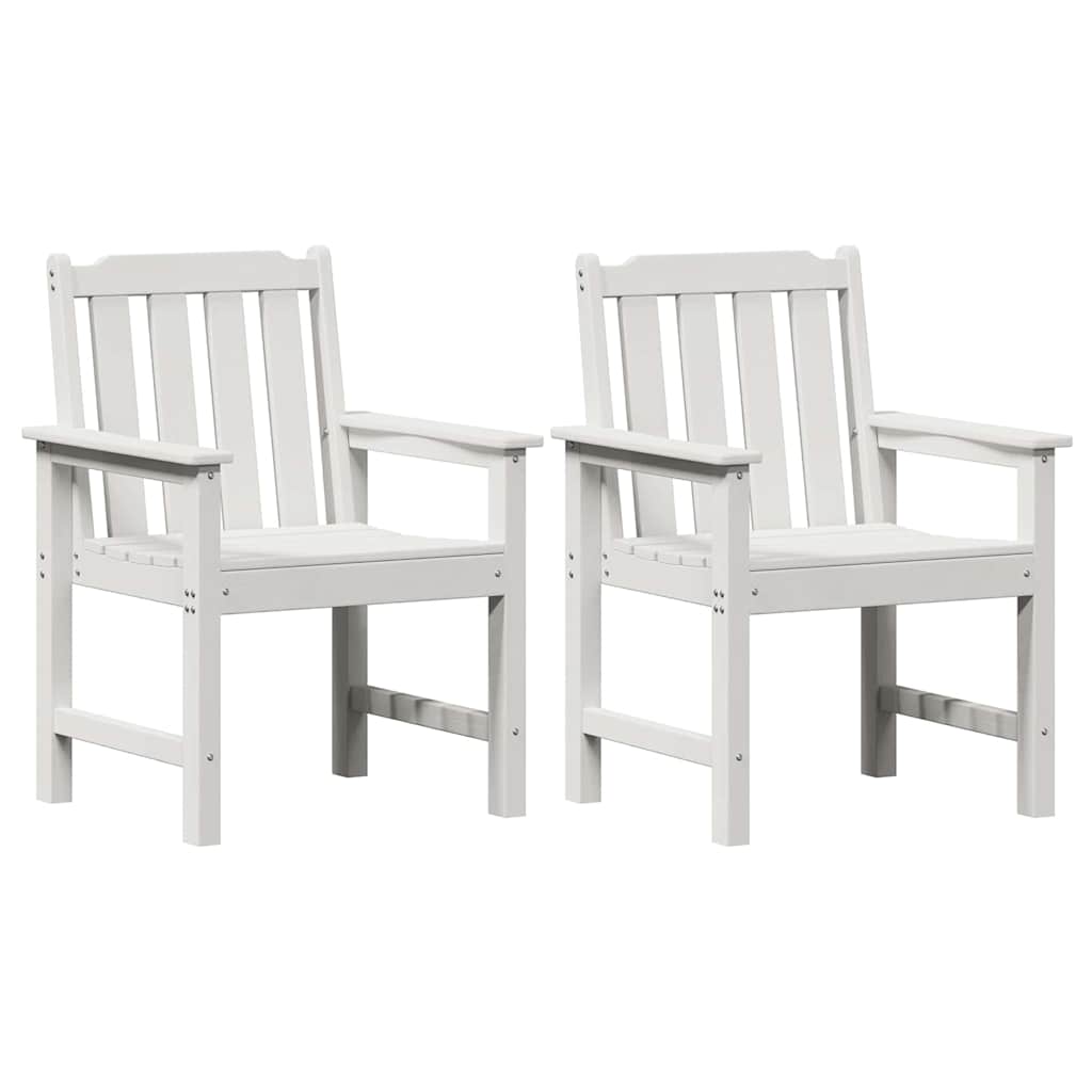 Zahradní jídelní židle 2 pcs Bílá 65.5 x 59 x 88cm HDPE