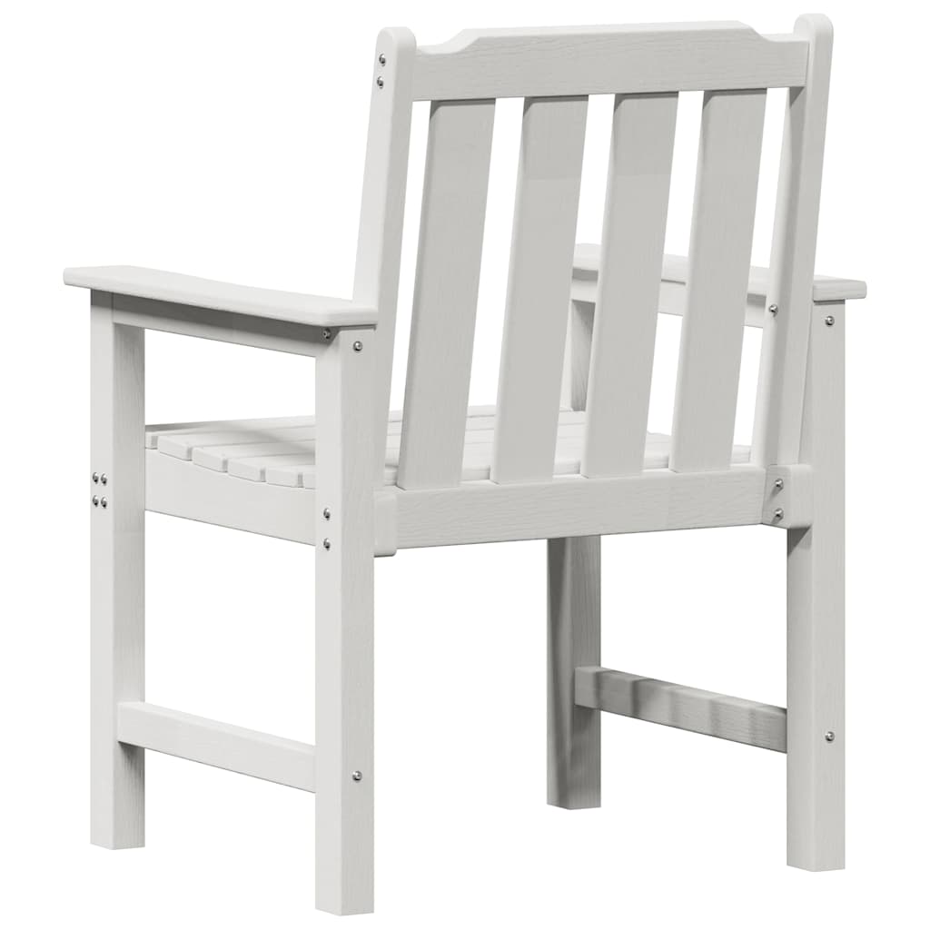 Zahradní jídelní židle 2 pcs Bílá 65.5 x 59 x 88cm HDPE