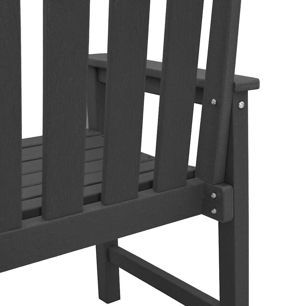 Zahradní jídelní židle 2 pcs Černá 65.5 x 59 x 88cm HDPE