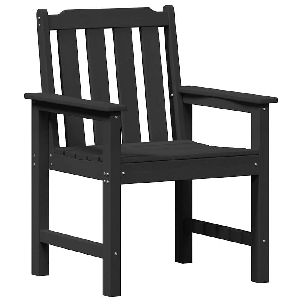 Zahradní jídelní židle 2 pcs Černá 65.5 x 59 x 88cm HDPE