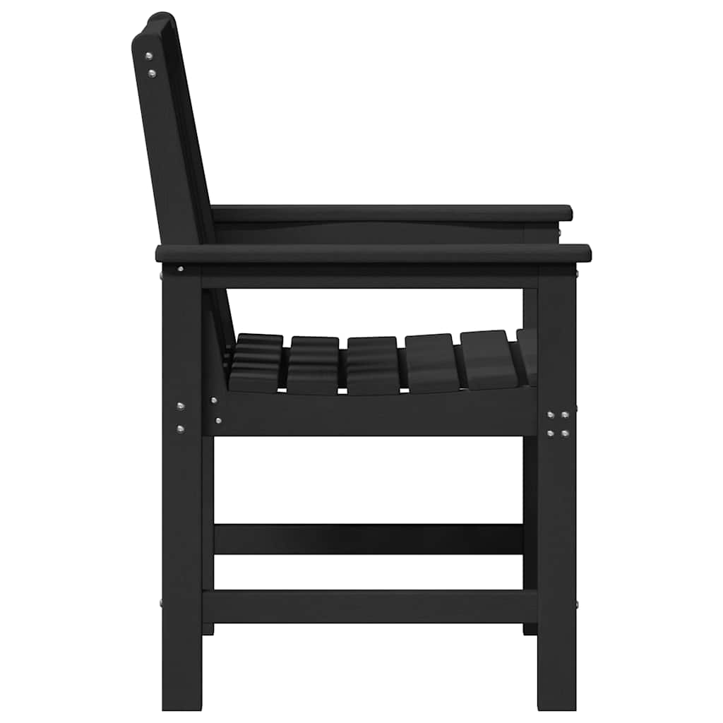 Zahradní jídelní židle 2 pcs Černá 65.5 x 59 x 88cm HDPE
