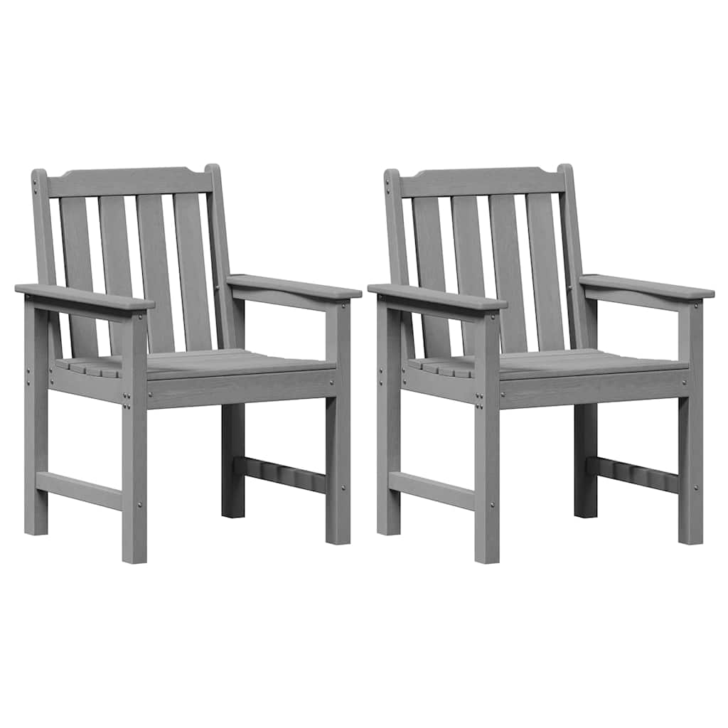 Zahradní jídelní židle 2 pcs Světle šedá 65.5 x 59 x 88cm HDPE