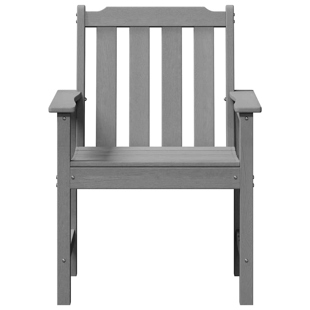 Zahradní jídelní židle 2 pcs Světle šedá 65.5 x 59 x 88cm HDPE