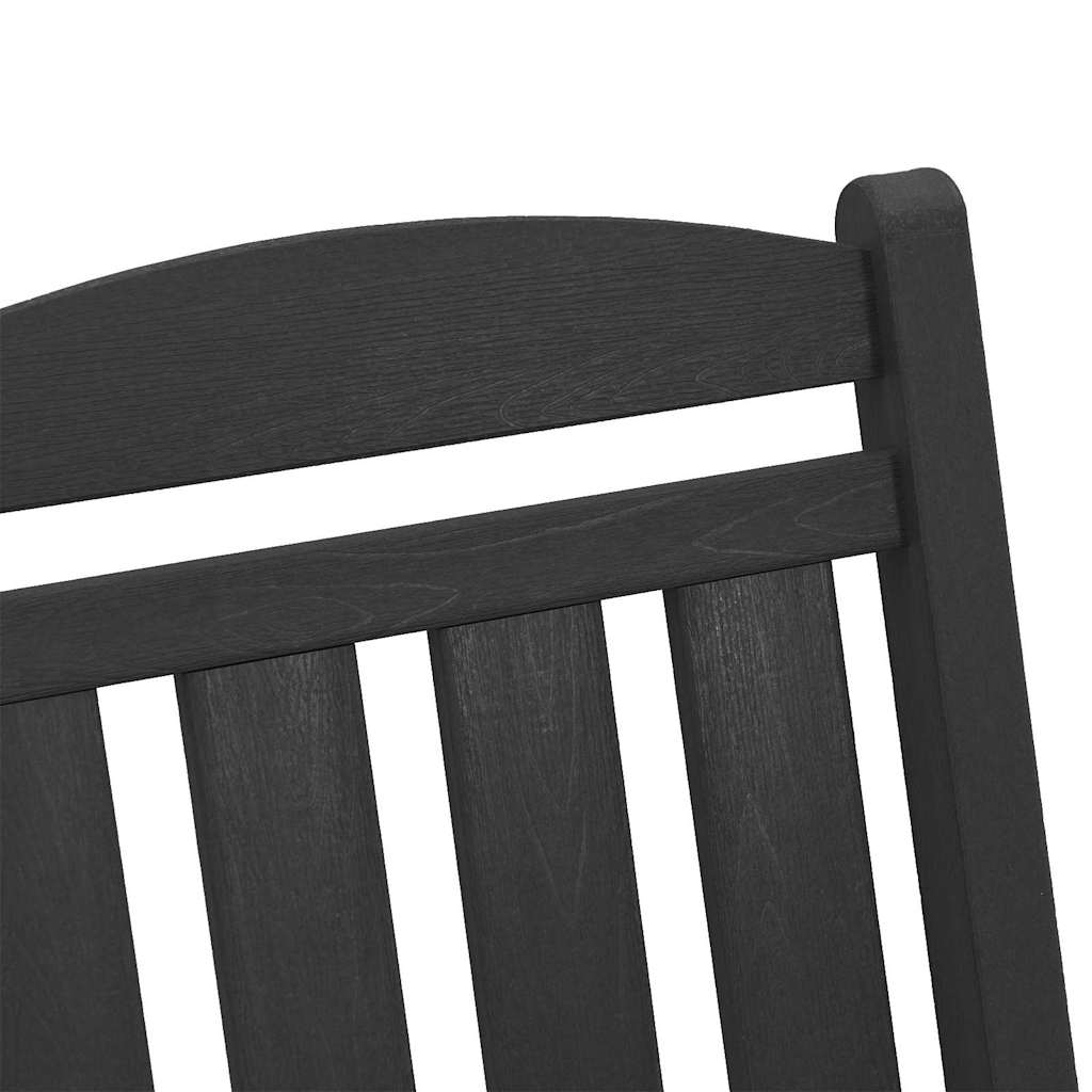 Zahradní houpací křeslo Černá 70 x 92 x 108 cm HDPE