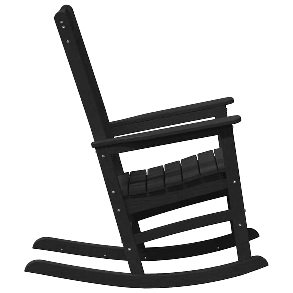 Zahradní houpací křeslo Černá 70 x 92 x 108 cm HDPE