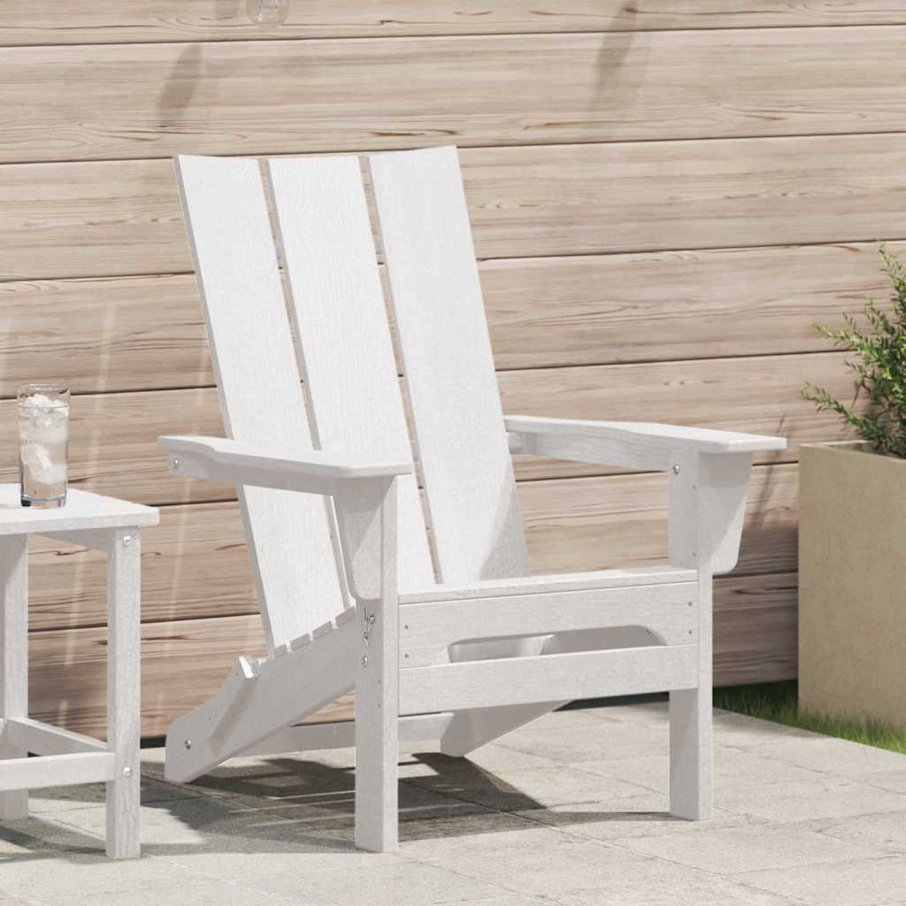 Skládací Adirondack židle Bílá 74.5 x 80.5 x 90cm HDPE
