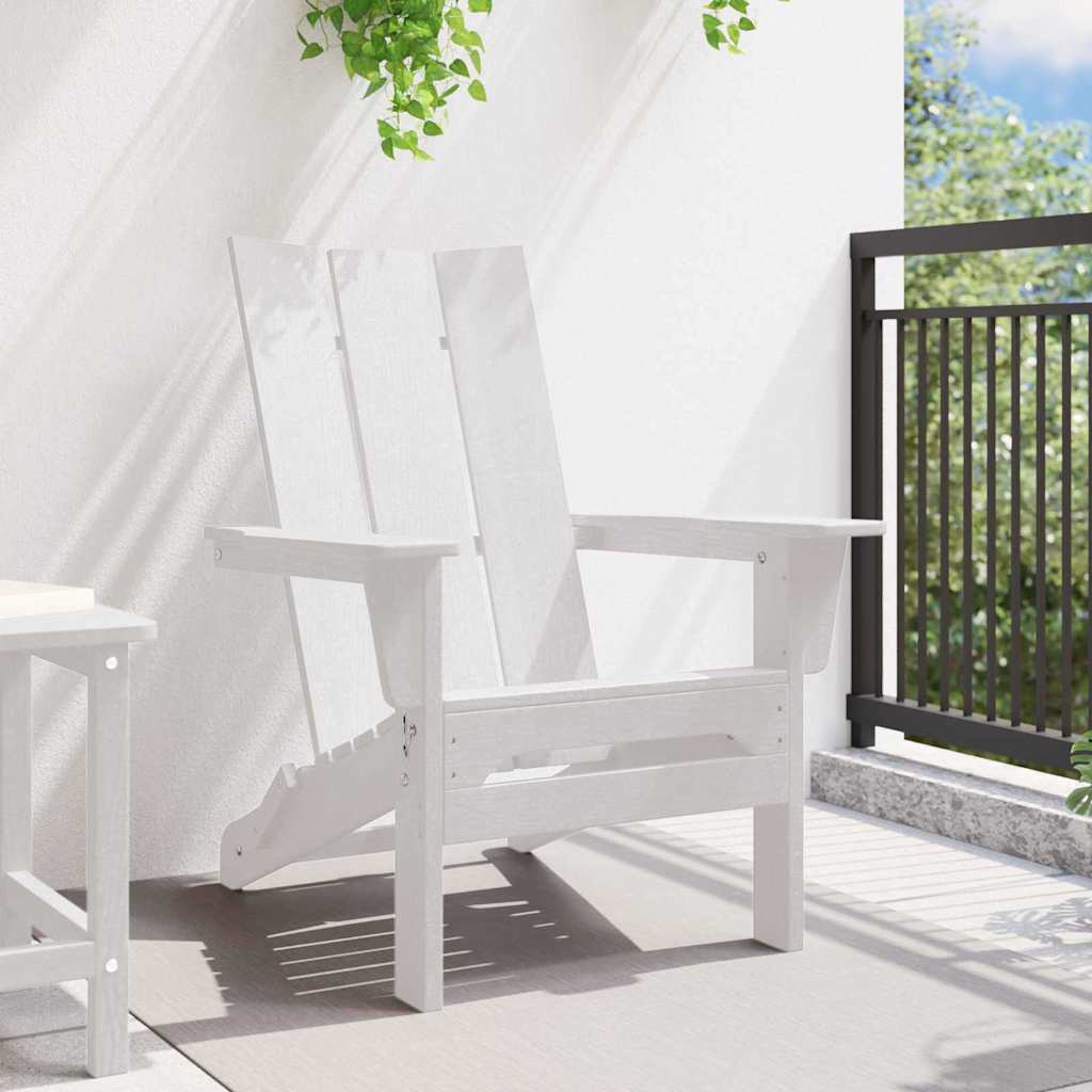 Skládací Adirondack židle Bílá 74.5 x 80.5 x 90cm HDPE