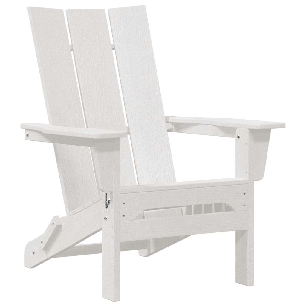Skládací Adirondack židle Bílá 74.5 x 80.5 x 90cm HDPE