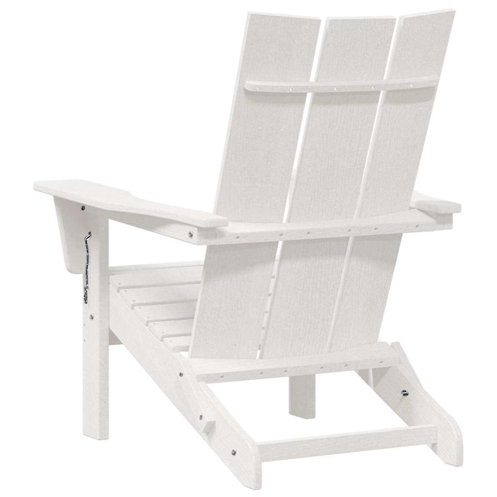 Skládací Adirondack židle Bílá 74.5 x 80.5 x 90cm HDPE
