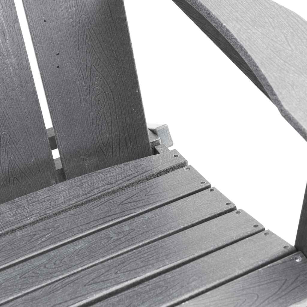 Skládací Adirondack židle Světle šedá 74.5 x 80.5 x 90cm HDPE