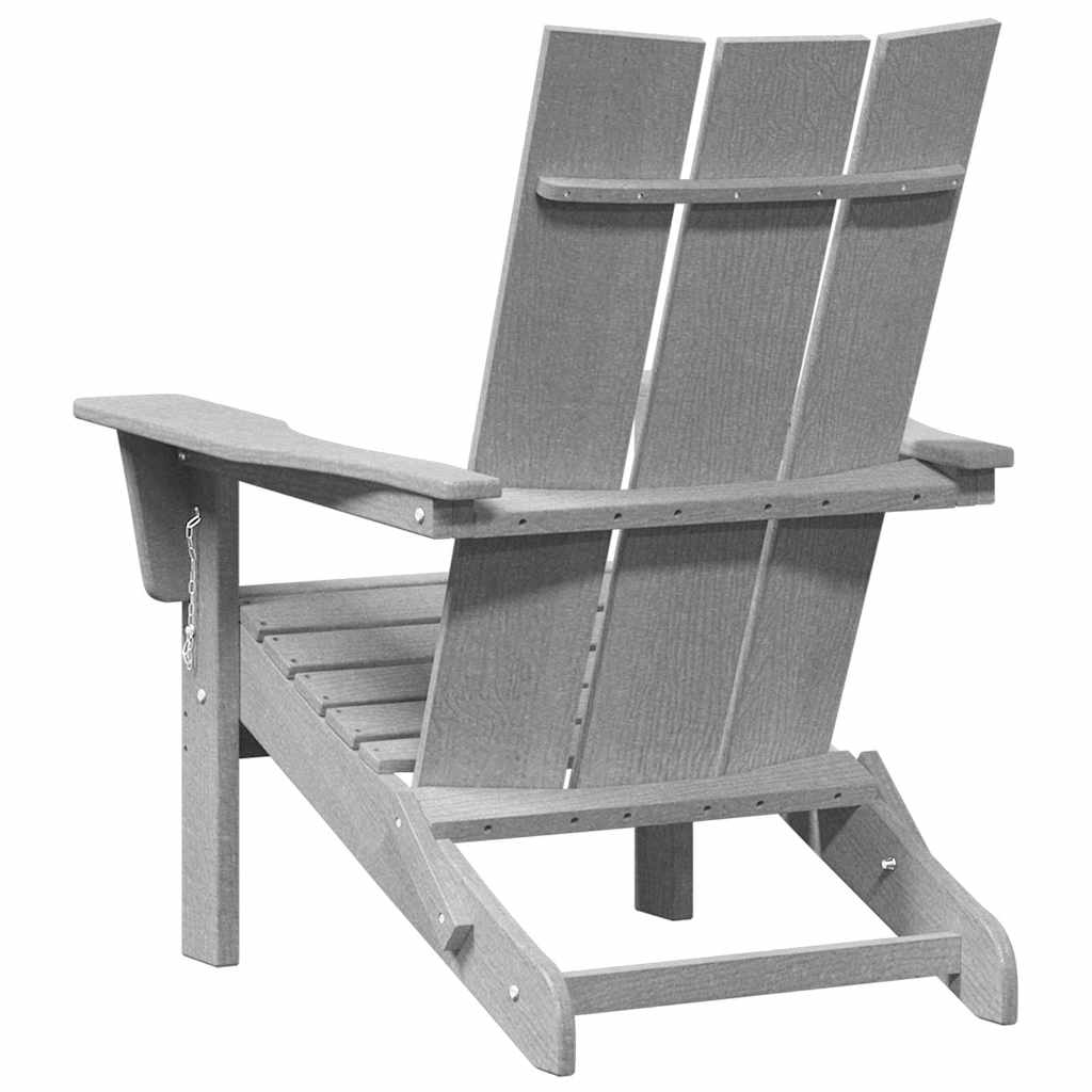 Skládací Adirondack židle Světle šedá 74.5 x 80.5 x 90cm HDPE