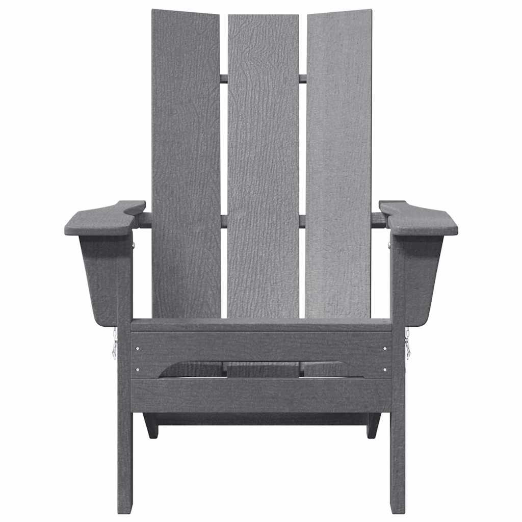 Skládací Adirondack židle Světle šedá 74.5 x 80.5 x 90cm HDPE