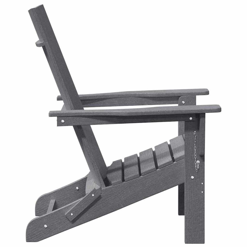 Skládací Adirondack židle Světle šedá 74.5 x 80.5 x 90cm HDPE