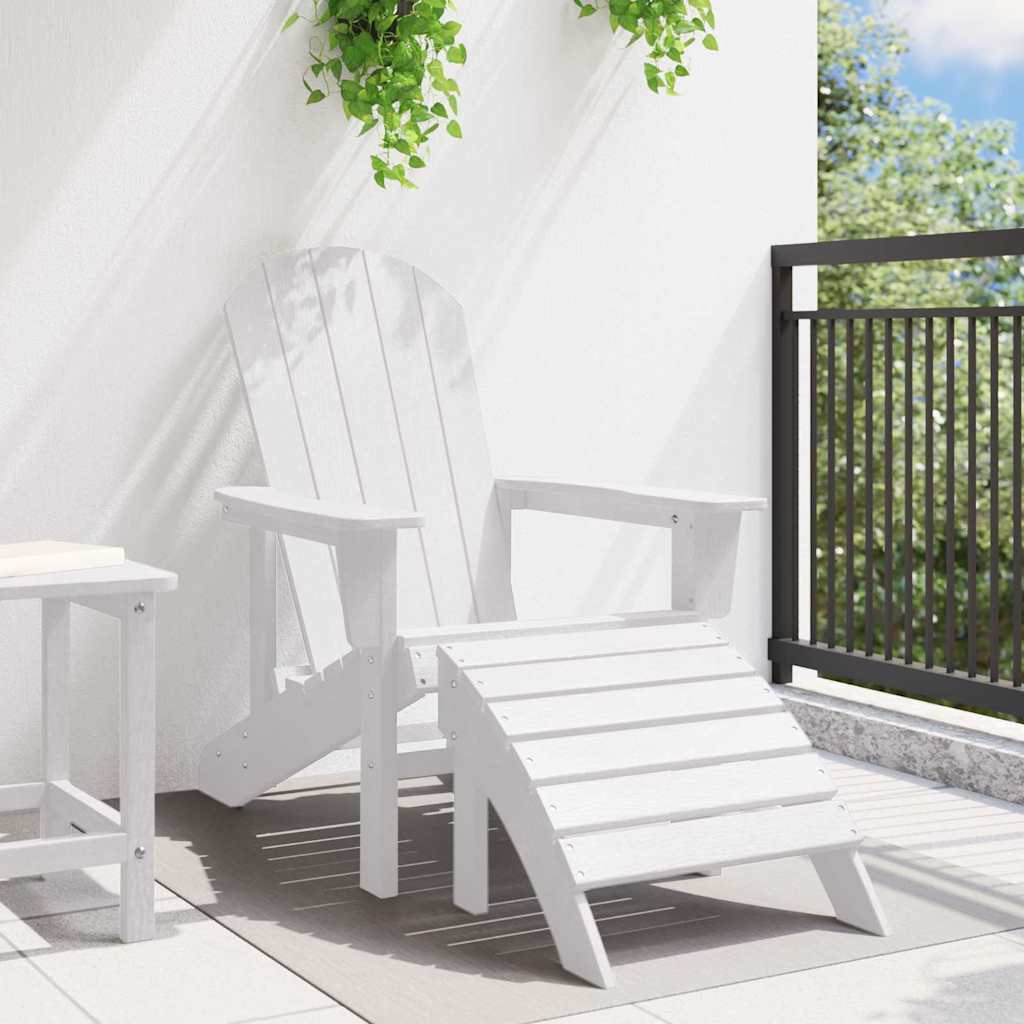Adirondack židle Bílá 74 x 82 x 92cm HDPE