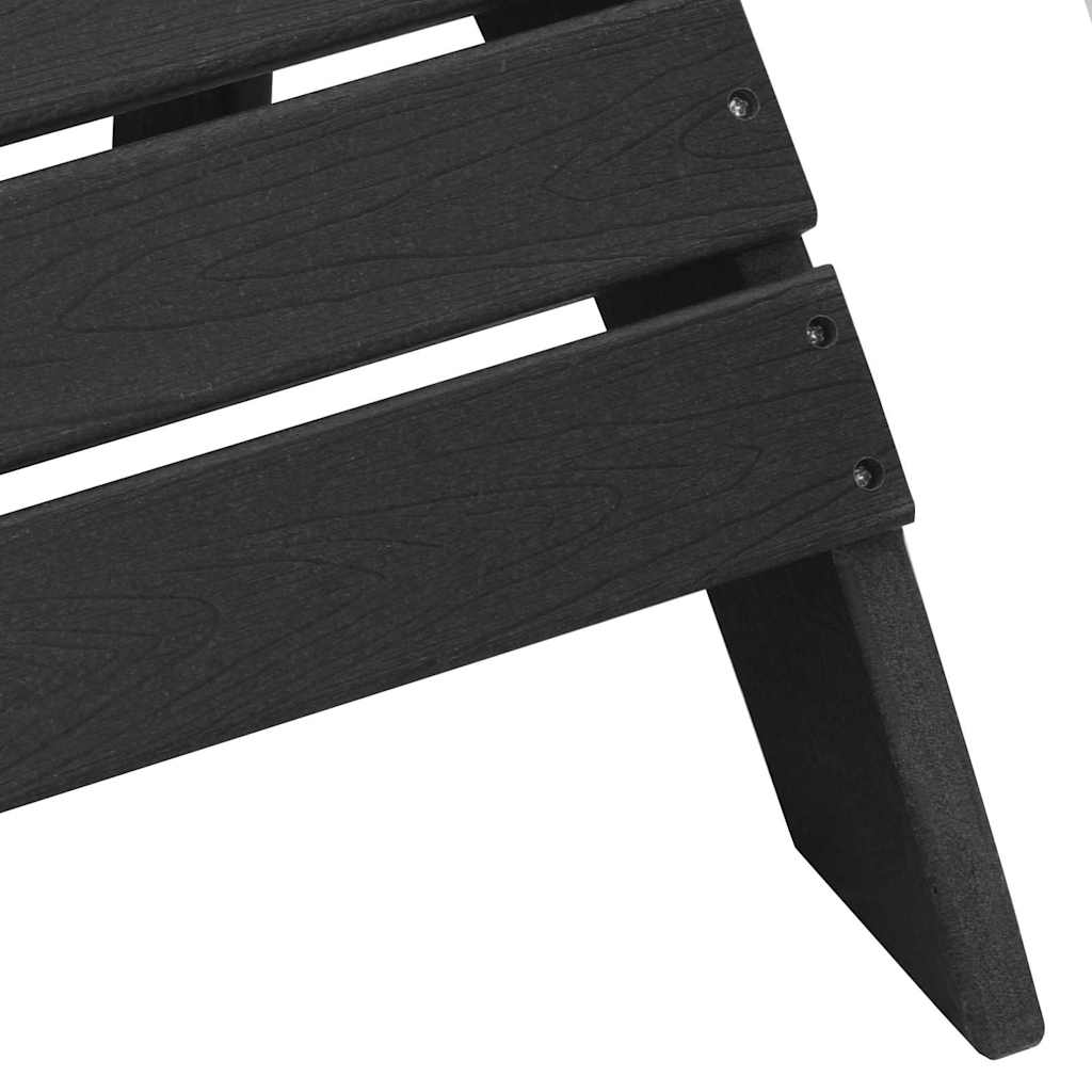 Adirondack židle s polštářem Černá 74 x 82 x 92cm HDPE
