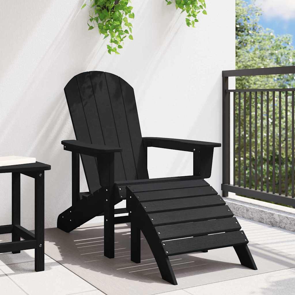 Adirondack židle s polštářem Černá 74 x 82 x 92cm HDPE