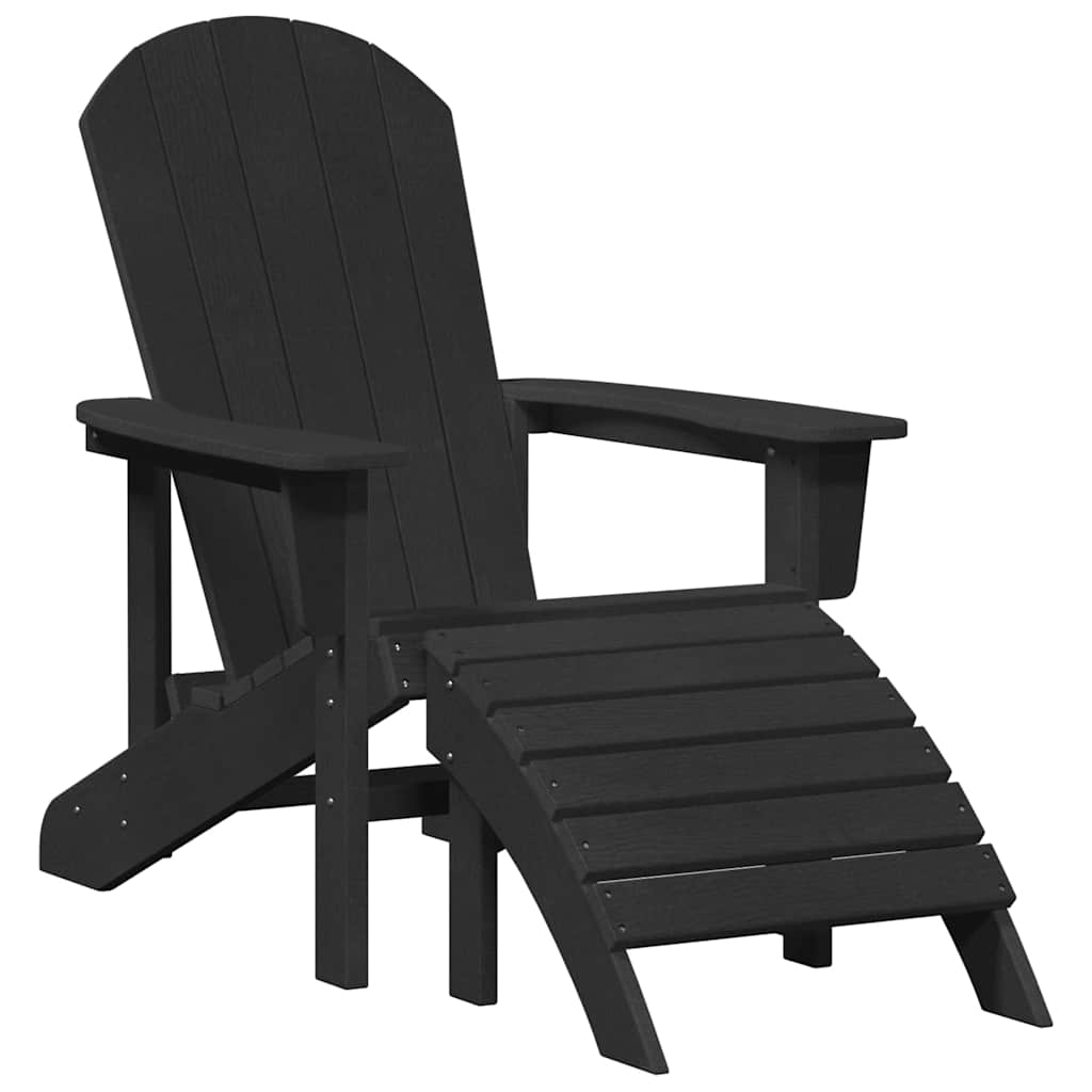 Adirondack židle s polštářem Černá 74 x 82 x 92cm HDPE