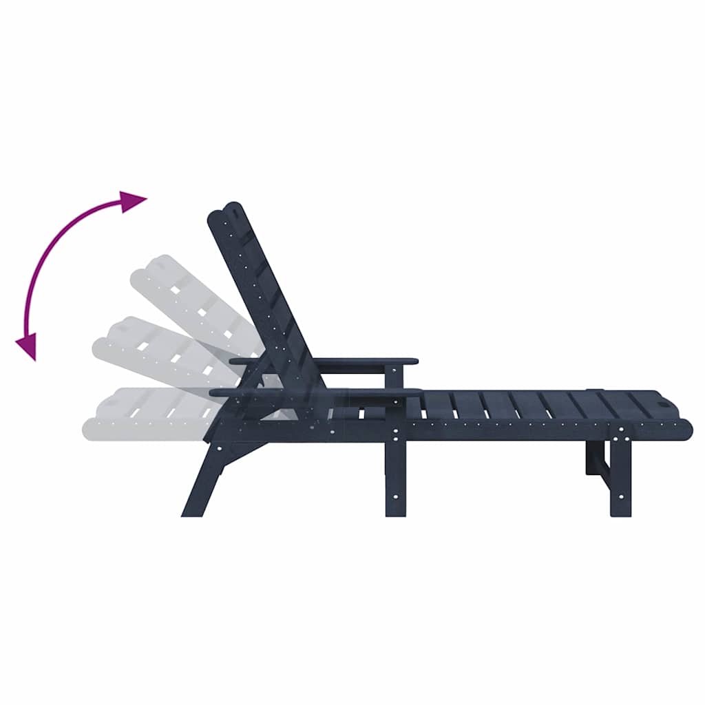 Slunečník s polštářem Námořnická modrá 73.5 x 92 x 90 cm HDPE