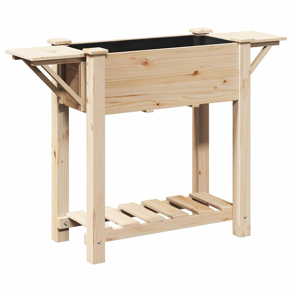 Zahradní pěstebník s policí Béžová 111 x 37 x 76.5 cm