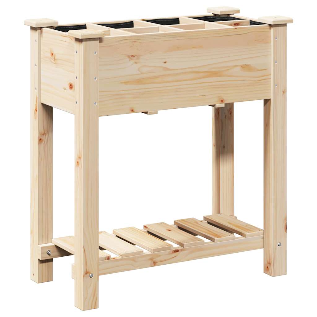 Zahradní pěstebník Béžová 71 x 37 x 76.5 cm Pevné jedlové dřevo