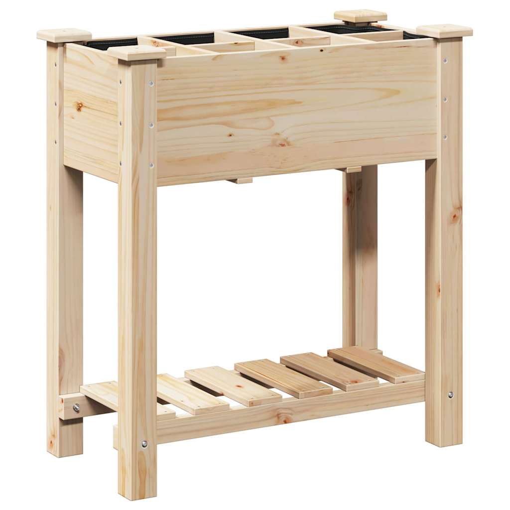 Zahradní pěstebník Béžová 71 x 37 x 76.5 cm Pevné jedlové dřevo
