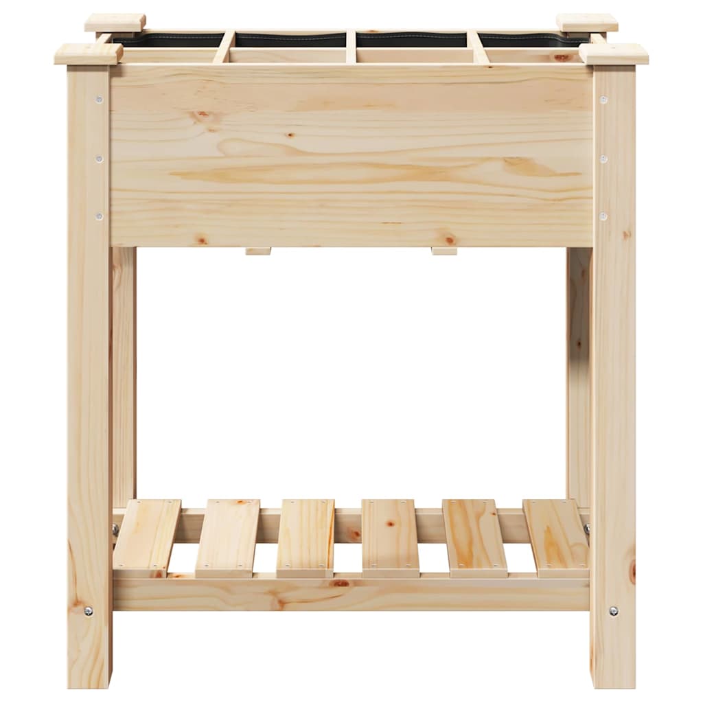 Zahradní pěstebník Béžová 71 x 37 x 76.5 cm Pevné jedlové dřevo