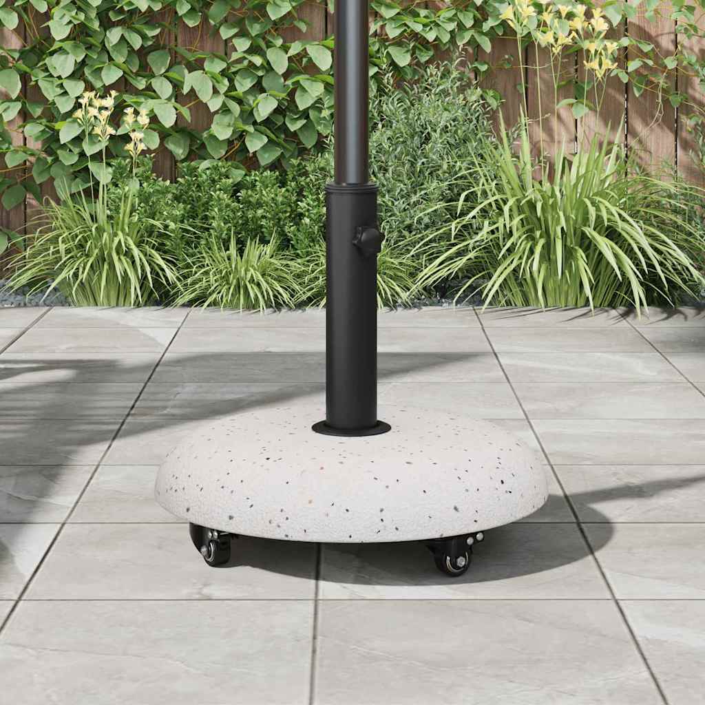 Základna pro slunečník Bílá a černá 45 x 45 x 40 cm Beton a kov