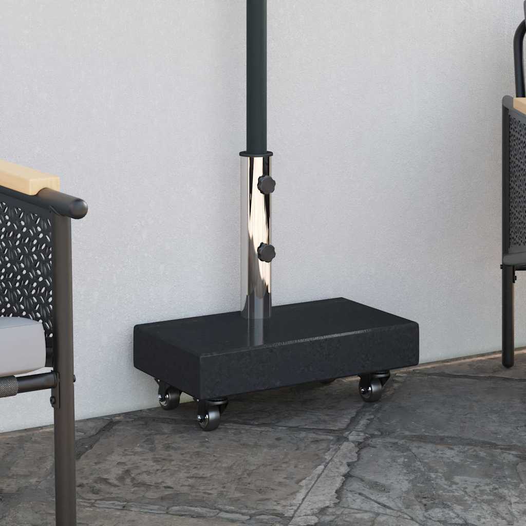 Základna pro slunečník Černá 45 x 25 x 45 cm Žula a ocel