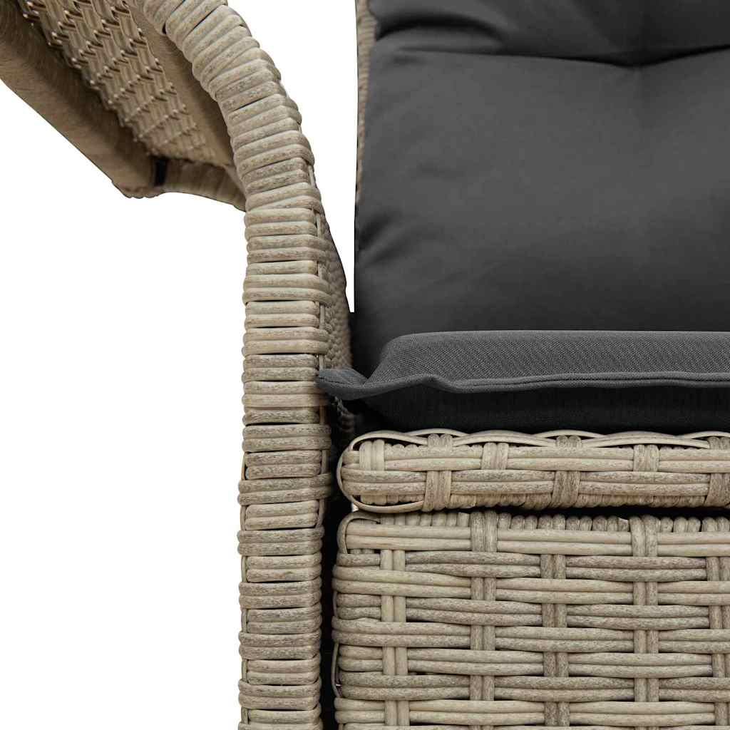 Zahradní sofa Světle šedá 141 x 62 x 69 cm polyratan