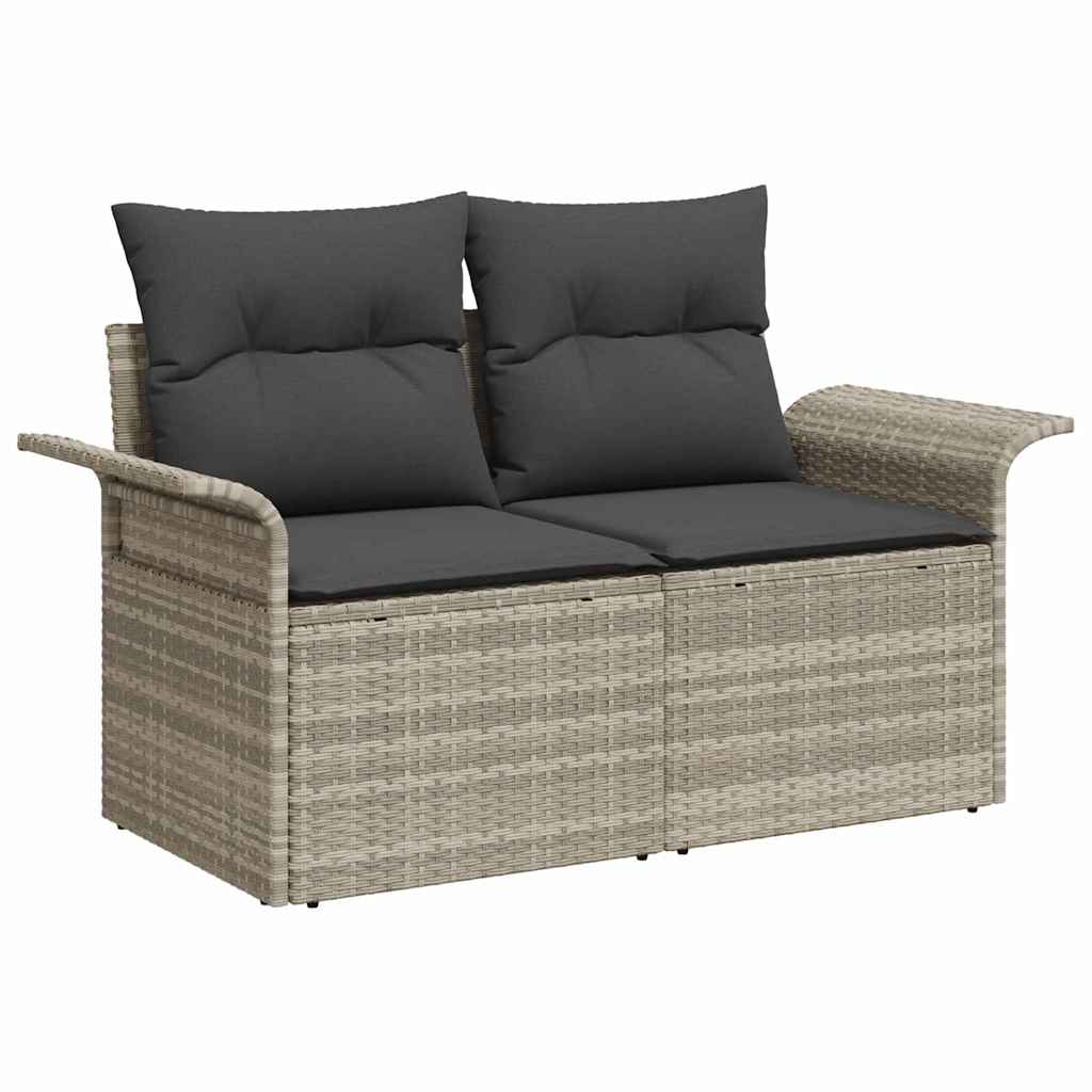 Zahradní sofa Světle šedá 141 x 62 x 69 cm polyratan