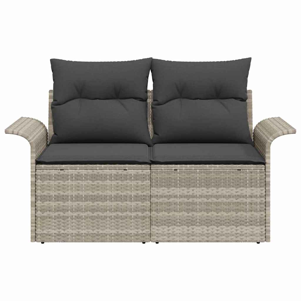 Zahradní sofa Světle šedá 141 x 62 x 69 cm polyratan