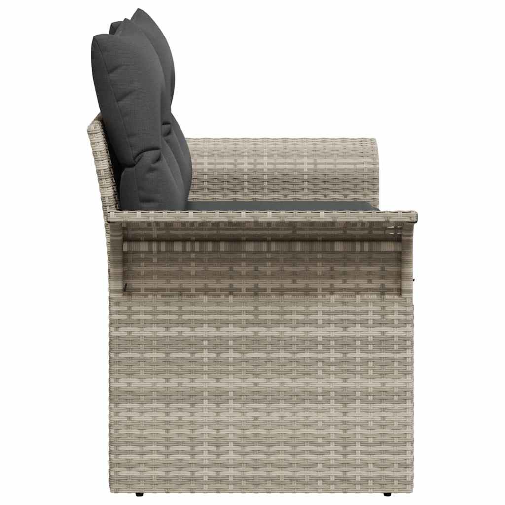 Zahradní sofa Světle šedá 141 x 62 x 69 cm polyratan