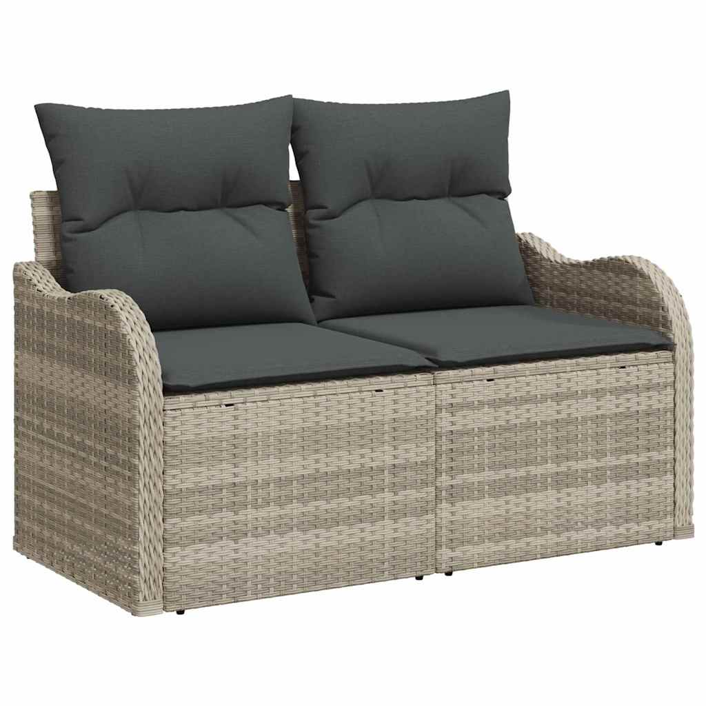 Zahradní sofa Světle šedá 121 x 62 x 69 cm polyratan