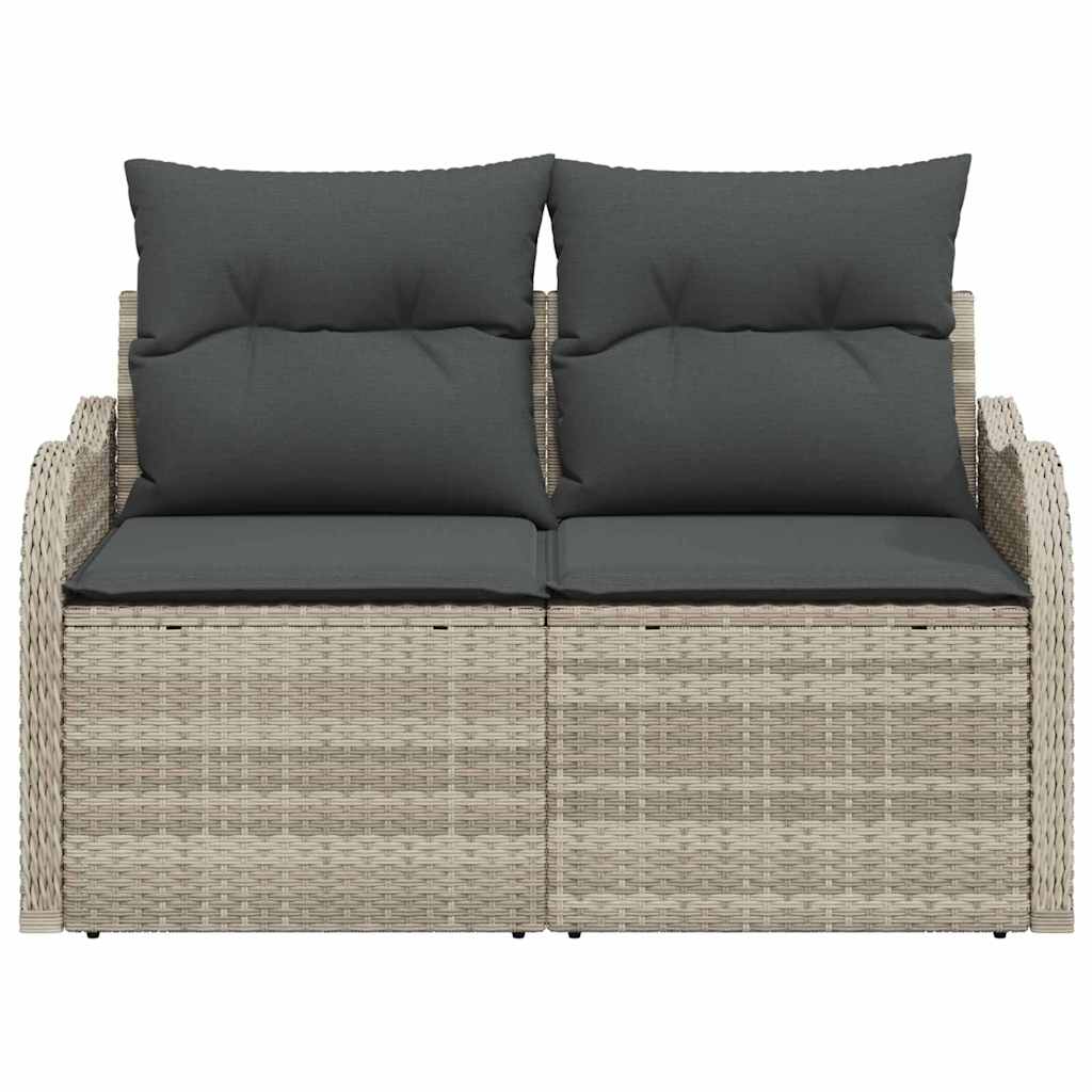 Zahradní sofa Světle šedá 121 x 62 x 69 cm polyratan