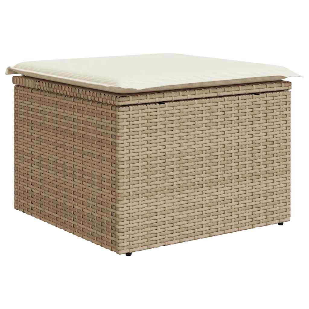 Sada zahradních pohovek 4 pcs Béžová 55 x 55 x 37cm polyratan